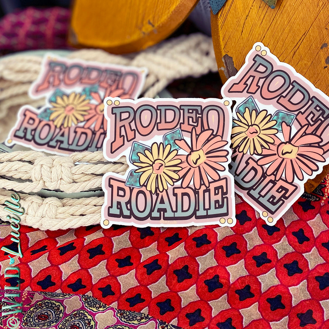 Rodeo Roadie - Western Vinyl Sticker Decals