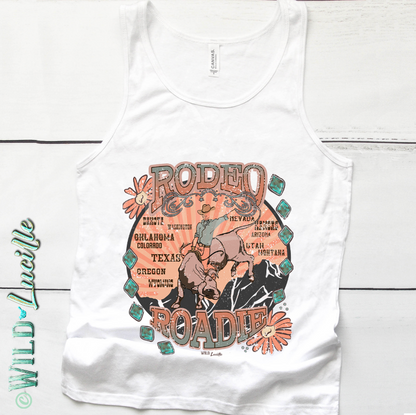 Rodeo Roadie Vintage Style - Western Women's Printed Tanks