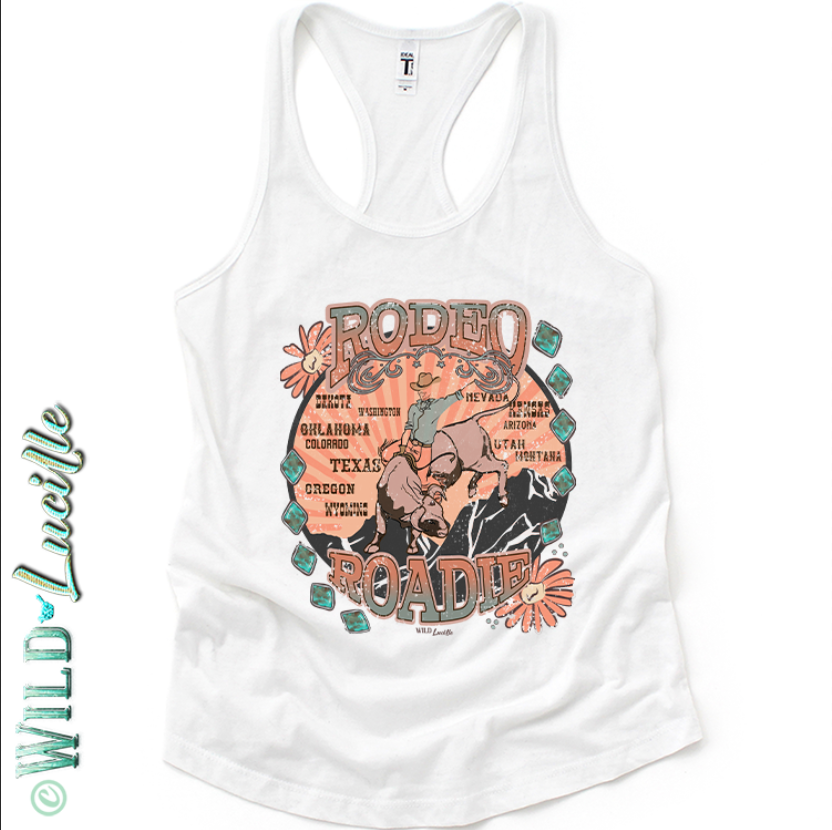 Rodeo Roadie Vintage Style - Western Women's Printed Tanks