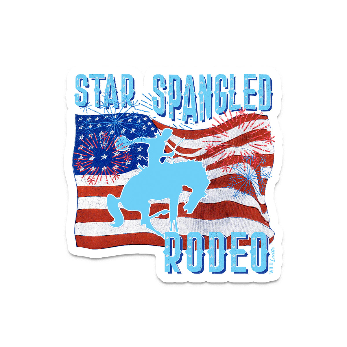 Star Spangled Rodeo - Western Patriotic Vinyl Sticker Decals