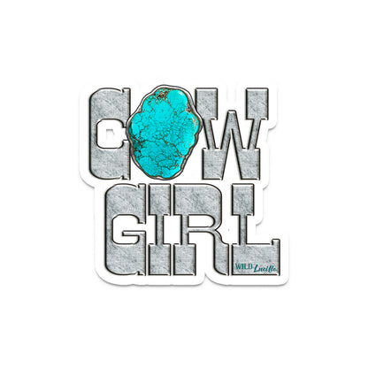 Turquoise Cowgirl - Western Vinyl Sticker Decals