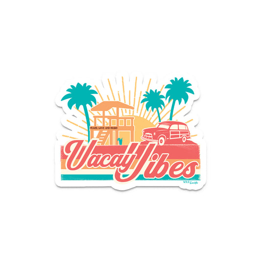 Vacay Vibes - Beach Vacation Vinyl Sticker Decals