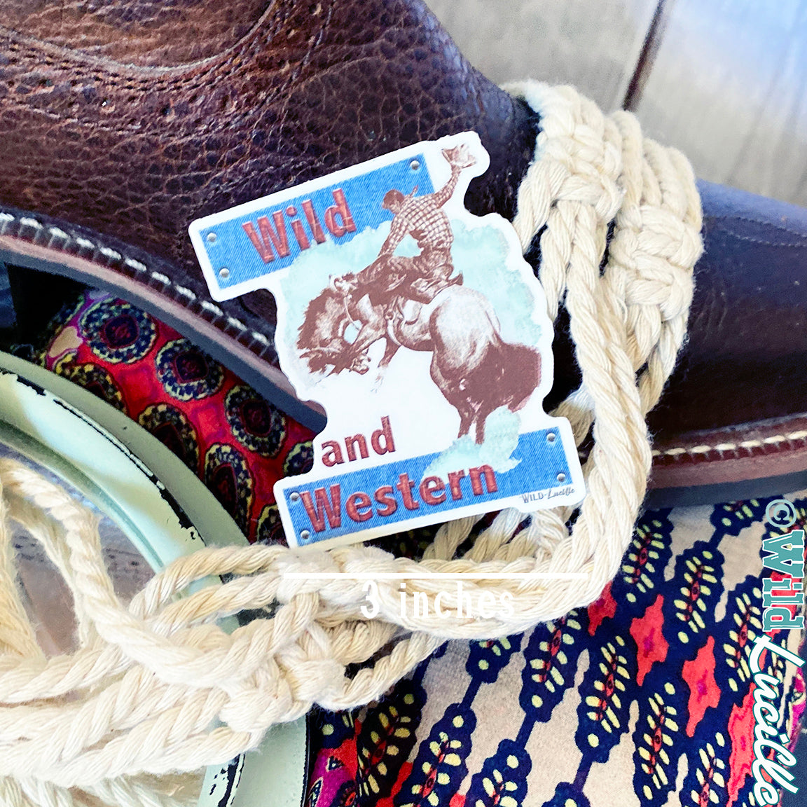 Wild and Western Rodeo Cowboy - Vinyl Sticker Decals