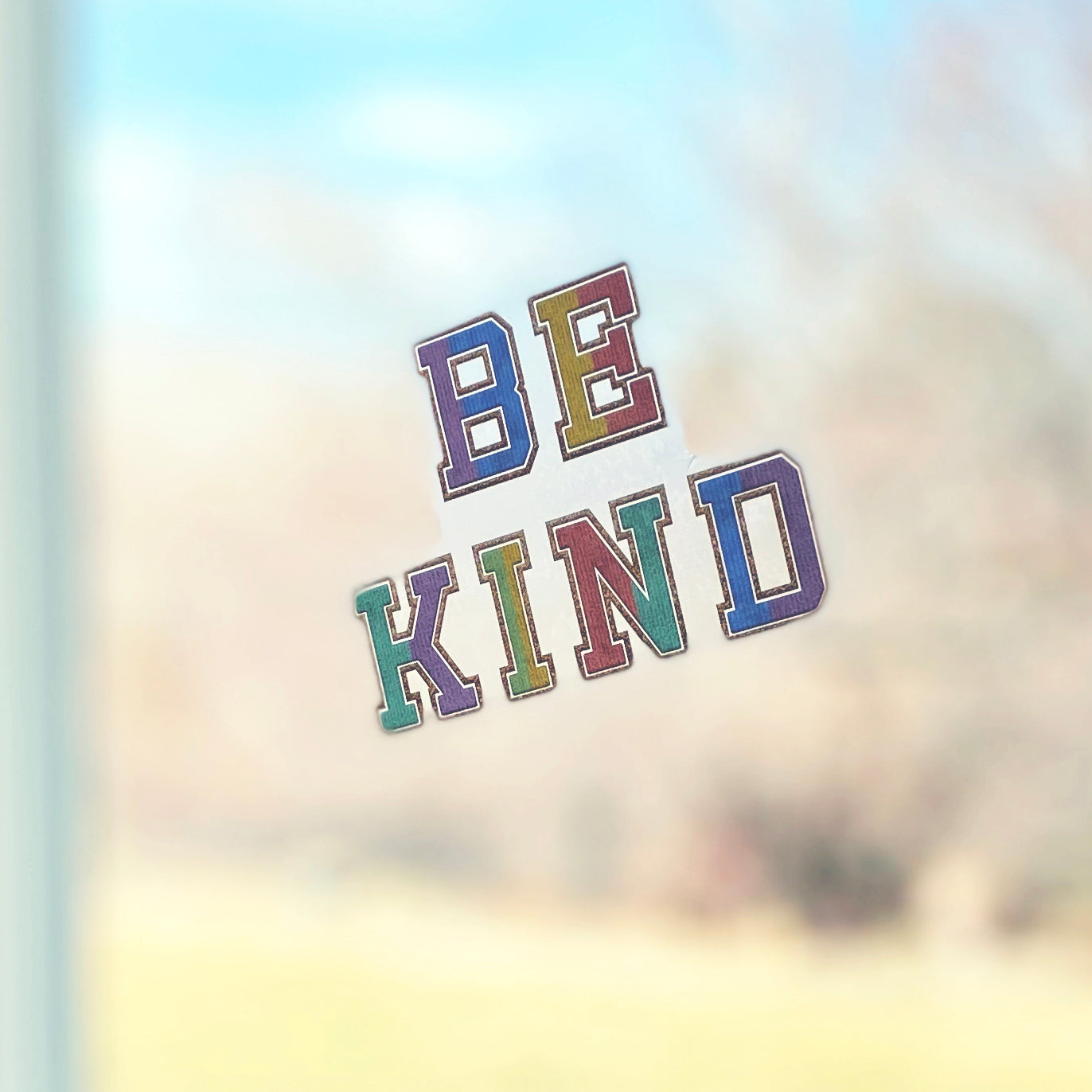 Be Kind Varsity style Patch - Clear Vinyl Decals
