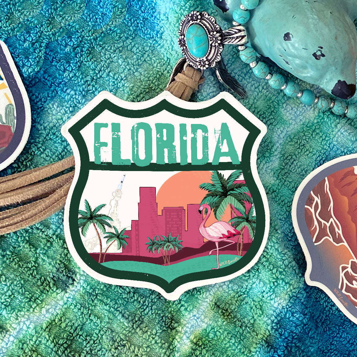 Destination Florida - Vinyl Souvenir Sticker Decals