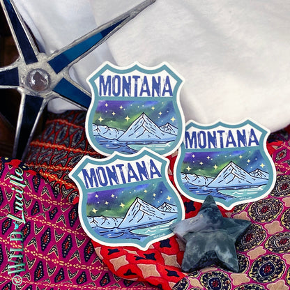 Destination Montana - Vinyl Souvenir Sticker Decals