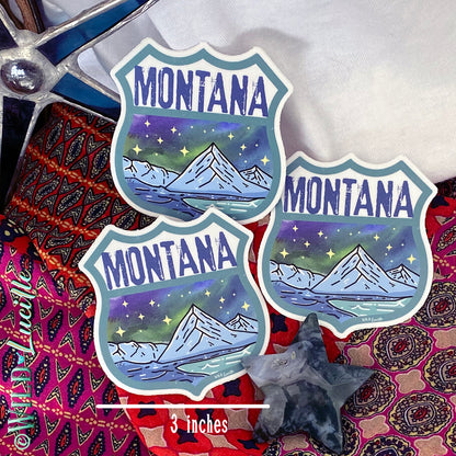 Destination Montana - Vinyl Souvenir Sticker Decals