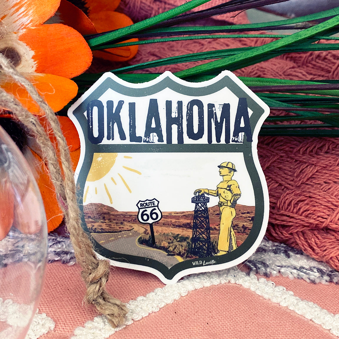 Destination Oklahoma - Vinyl Souvenir Sticker Decals