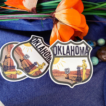 Destination Oklahoma - Vinyl Souvenir Sticker Decals