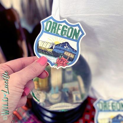 Destination Oregon - Vinyl Souvenir Sticker Decals