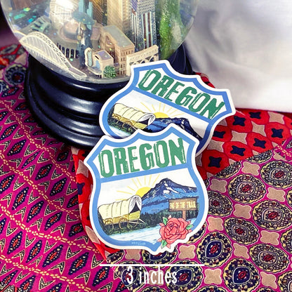 Destination Oregon - Vinyl Souvenir Sticker Decals