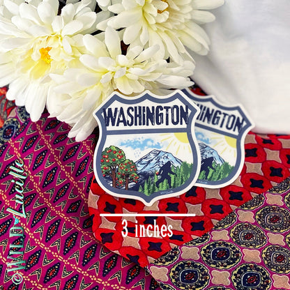 Destination Washington - Vinyl Souvenir Sticker Decals