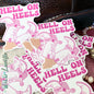 Hell On Heels Pink Boots - Western Vinyl Sticker Decals