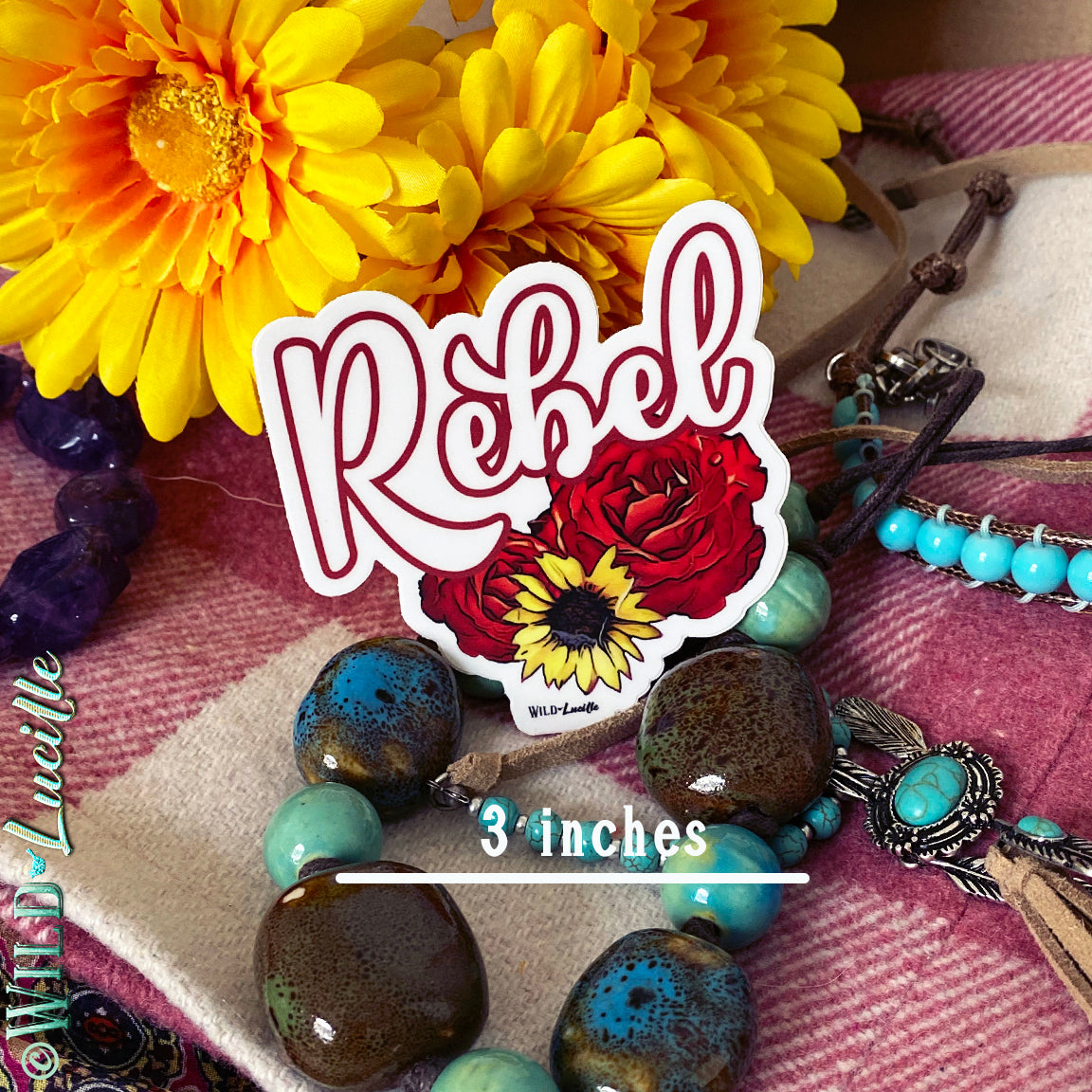 Rebel Rose - Boho Western Vinyl Sticker Decals