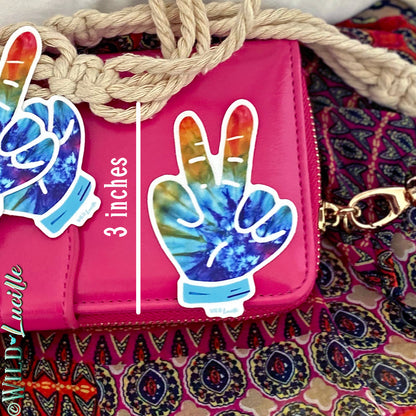 Tiedye Peace - Retro Vinyl Sticker Decals