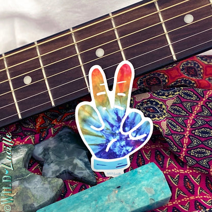 Tiedye Peace - Retro Vinyl Sticker Decals