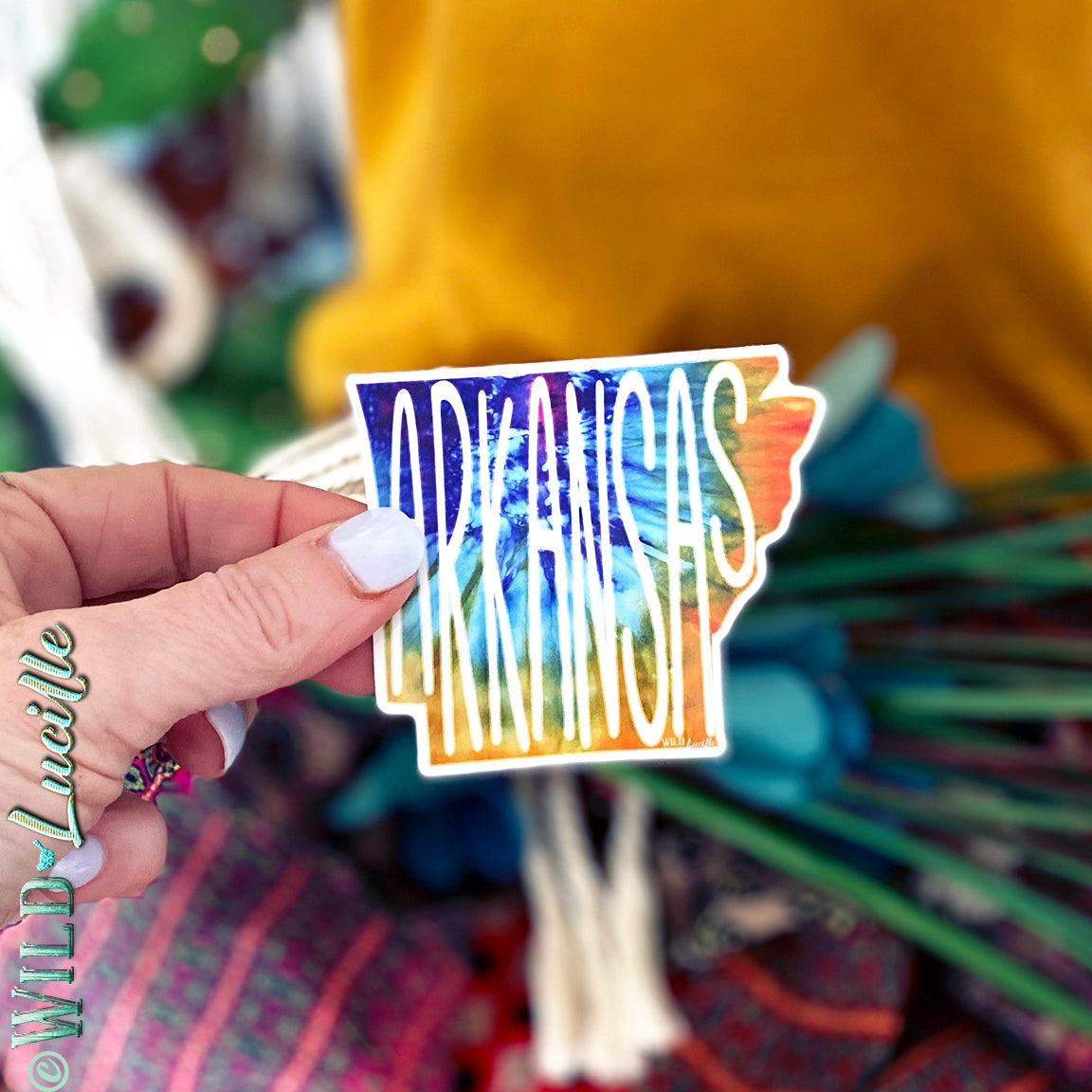 Tiedye State-themed Vinyl Sticker Decals - All States Available!