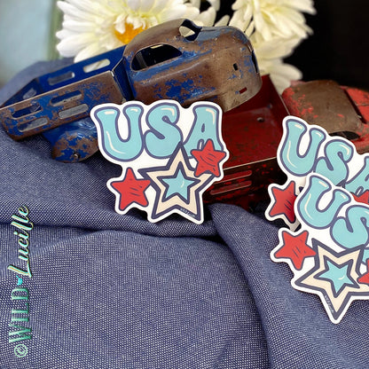 USA Retro Stars - Patriotic Vinyl Sticker Decal Packs