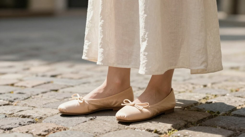 ballet flats elevate midi dress
