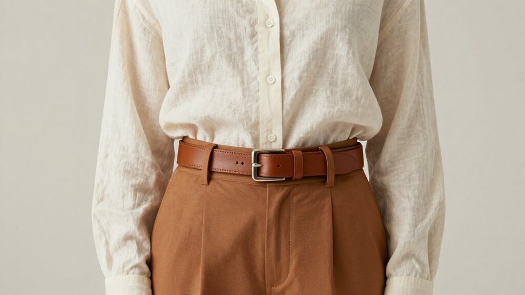 belt defines oversized silhouette beautifully
