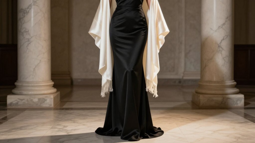 easy symmetrical shawl drape