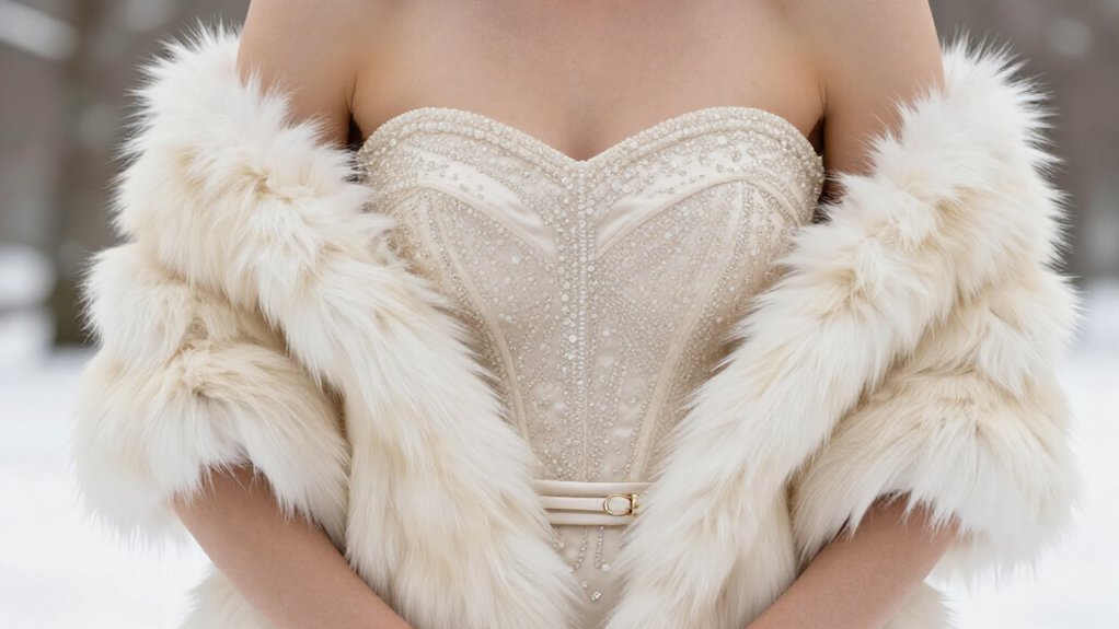 faux fur layering for formal silhouettes