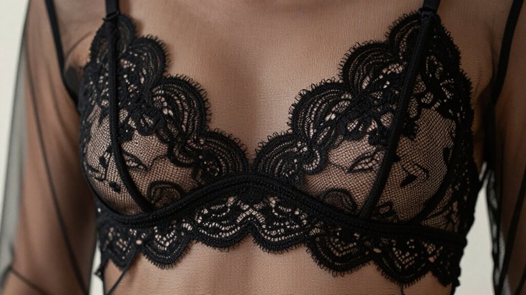 lace bralette adds texture