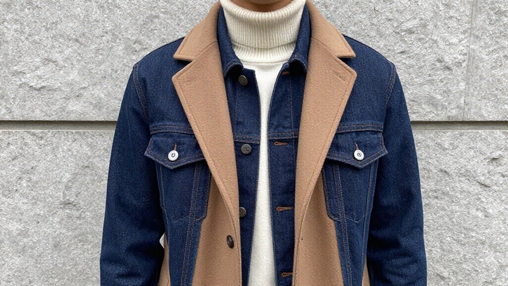 layer denim jacket for winter layering