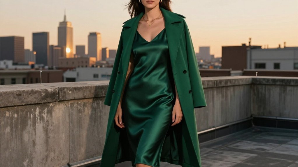 linen silk monochrome rooftop drama