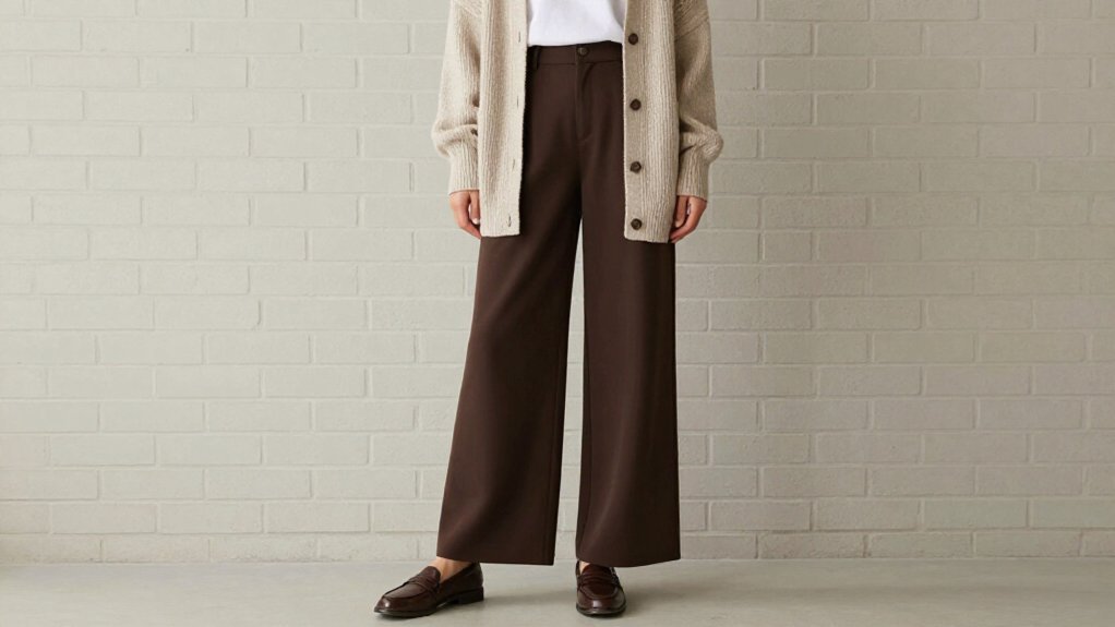 long cardigan wide leg pants combo