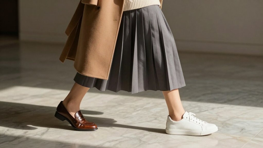 polished midi skirt ensemble