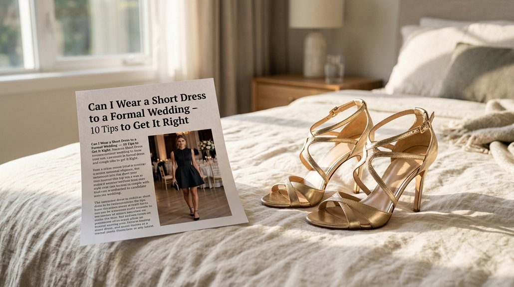 short dress for formal wedding tips